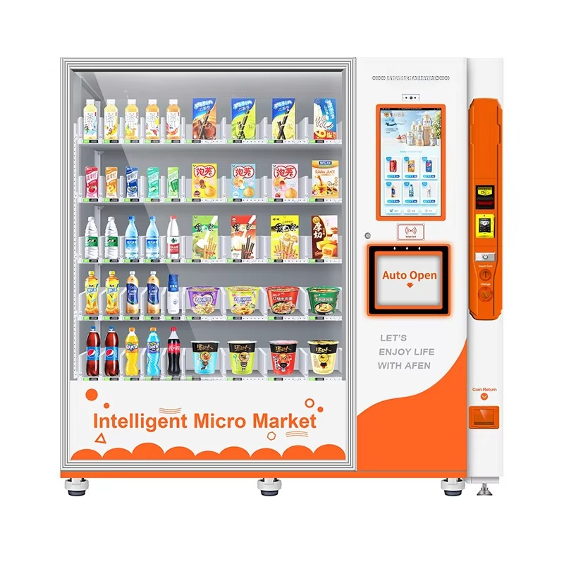 Snacks Food Ready To Eat - インテリジェントエレベーター式非接触ホットドッグサンドイッチ自動販売機、紙幣対応、すぐに食べられる食品、24時間年中無休の自動スナックキオスク