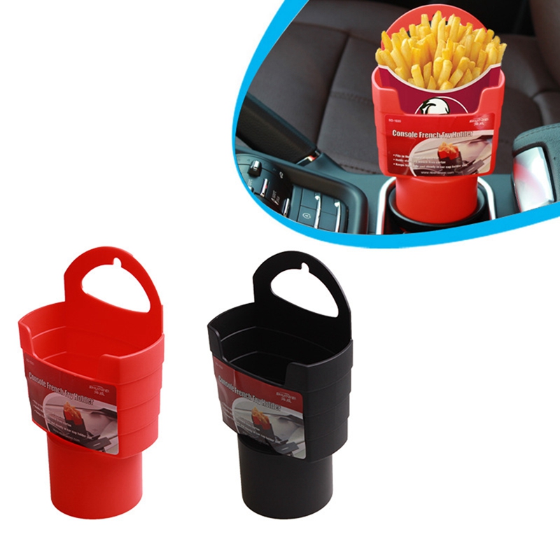 Food Drink Snacks - 車のフライドポテトホルダー,収納ケース,バケツ,スナックボックス,食品,飲料カップ,コーヒースタンド,RVインテリア,自動車アクセサリー