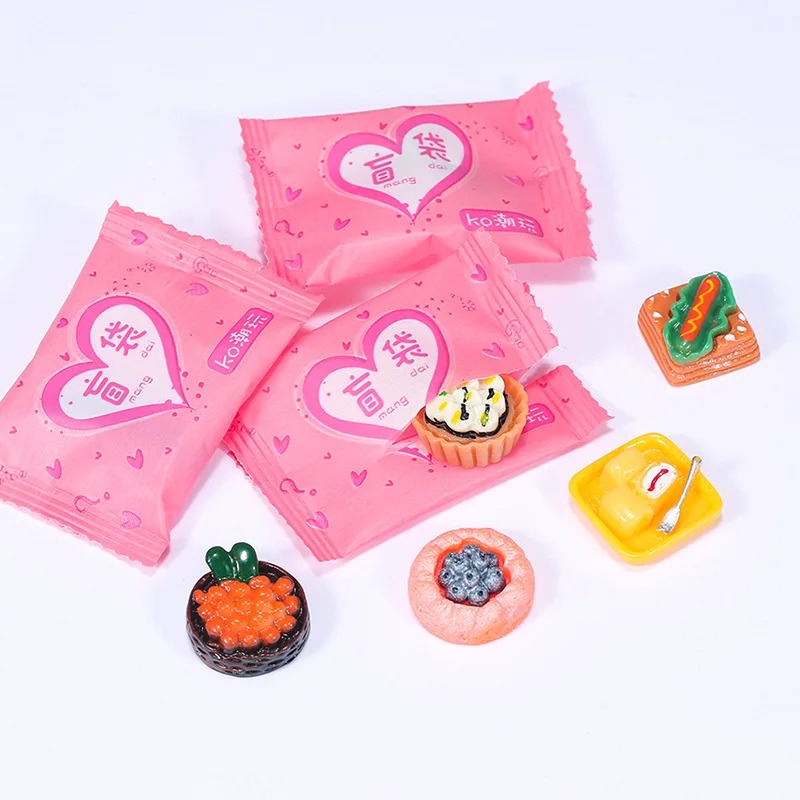 Food Drink Snacks - ランダムスタイルバッグミニチュア食品玩具ミニモデルおもちゃシミュレーションスーパーマーケットスナックドリンクワインボトルジュエリー小さな装飾品