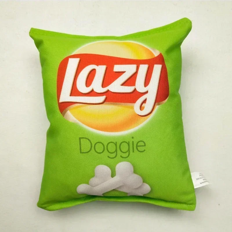 ポテトチップバッグ面白い犬のおもちゃぬいぐるみスクイーカー食 - Food Snacks Chips のレビューと価格